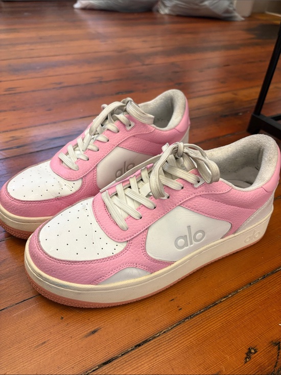 ALO Yoga Shoes - ALO Yoga Pink and White Low-Top Sneakers